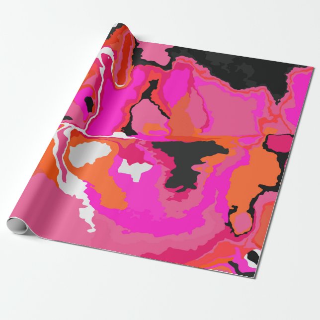 Acid Vivid Digital Psychedelic Bright Background.  Geschenkpapier (Ungerollt)