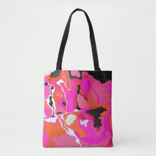 Acid Vivid Digital Psychedelic Hell Hintergrund. Tasche