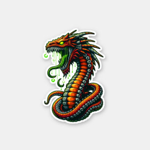 Acidic Cyber Dragon Sticker