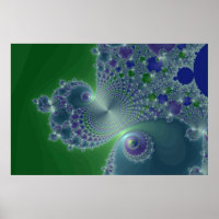 Acier Bleu - Poster Fractal