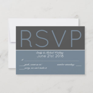 Acier bleu RSVP Moderne avec sélections de menu