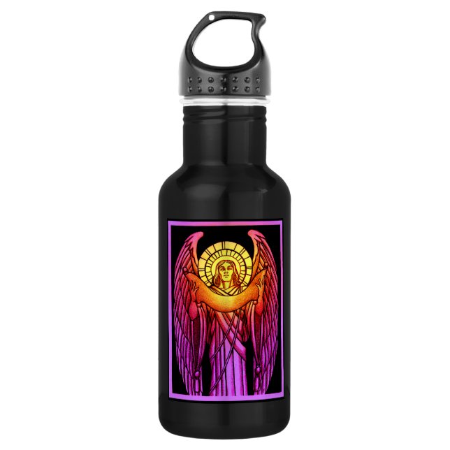 Acier Inoxydable Bouteille d'eau Angel en verre tendu (Devant)