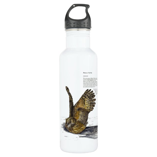 Acier inoxydable Bouteille d'eau de Chouette en vo (Devant)