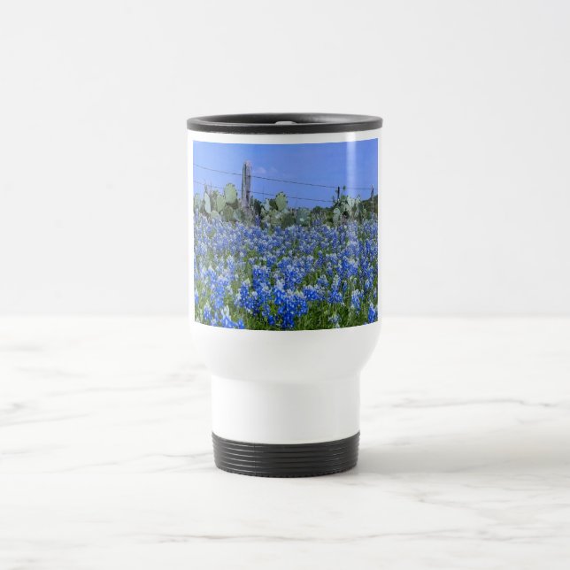 Acier inoxydable de tasse de voyage de Bluebonnets (Centre)