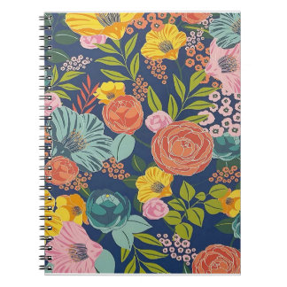 Acier Mill & Co Cute Floral Mini Carnet Spiral