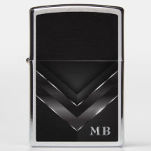 Acier noir Abstrait - Personnaliser Zippo Lighter