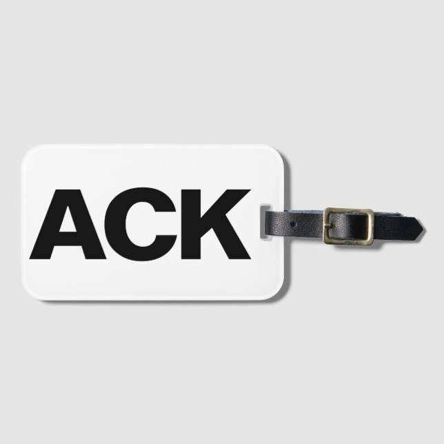 ACK LUGGAGE TAG GEPÄCKANHÄNGER (Vorderseite (Horizontal))