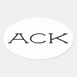 "ACK" Nantucket-Aufkleber 2 Ovaler Aufkleber