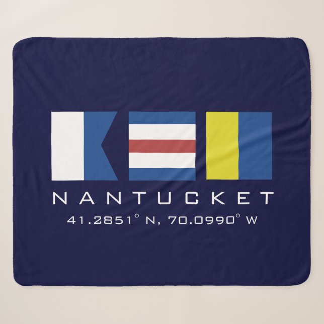 ACK Nantucket Nautical Sherpa Blanka Sherpadecke (Vorderseite (Horizontal))