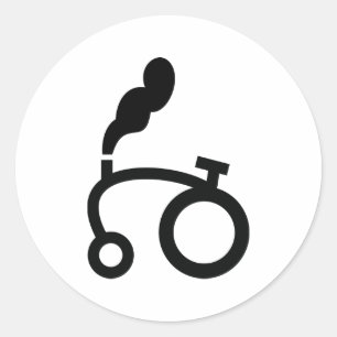 Ackerschlepperlogosymbol Runder Aufkleber