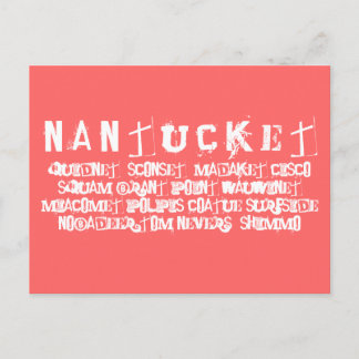 ACKnowlege Nantucket Places Postkarte