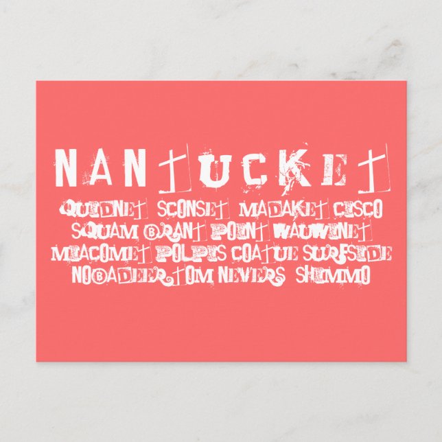 ACKnowlege Nantucket Places Postkarte (Vorderseite)