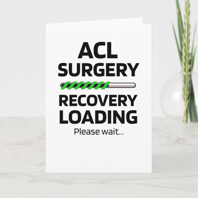 ACL OPERATION ERHOLUNG | ACL Knie Operation Surviv Karte (Vorderseite)