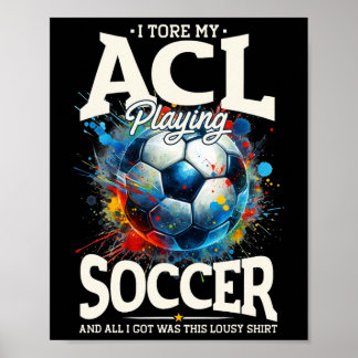 Acl-Operations-Erholung, Knie-OP-Stütze Fußball Poster