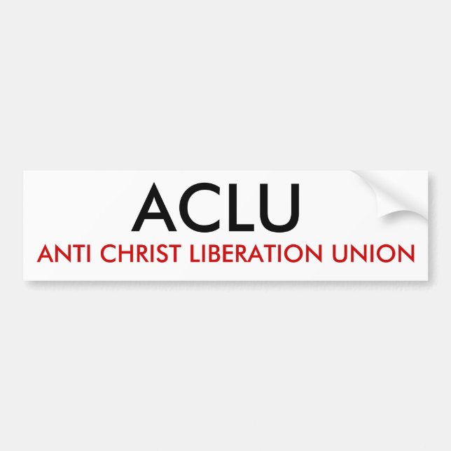 ACLU, ANTIchristus-BEFREIUNGS-GEWERKSCHAFT Autoaufkleber (Vorne)