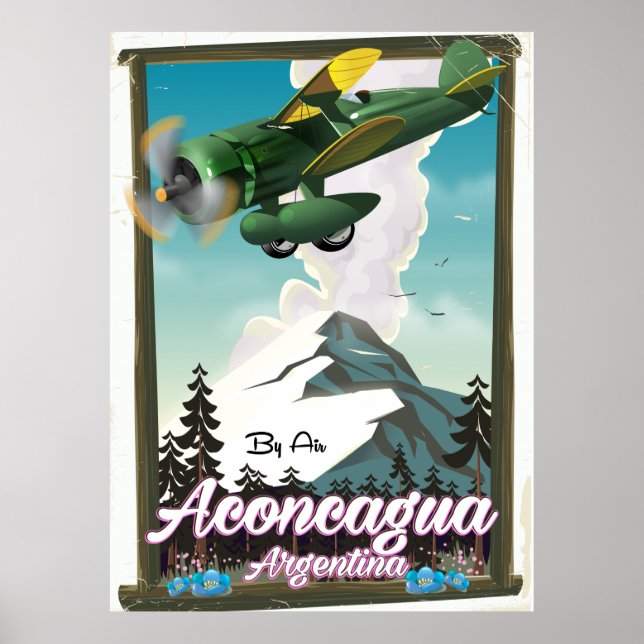 Aconcagua Argentinien Reiseplakat Poster (Vorne)