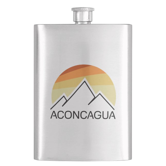 Aconcagua Retro Flachmann (Vorderseite)