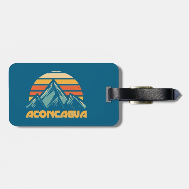 Aconcagua Retro Turquoise Gepäckanhänger (Rückseite horizontal)