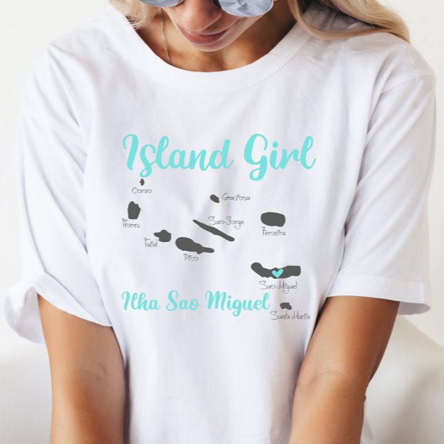 Açores, T-shirt fille de l'île portugaise (Créateur téléchargé)