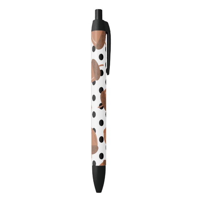Acorn Black Dots Herbst Y2K Muster Kugelschreiber (Unterseite (Vertikal))