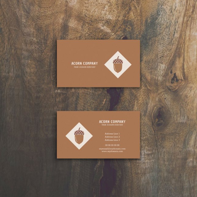 Acorn Brown Business Card Visitenkarte (Acorn Business Card)