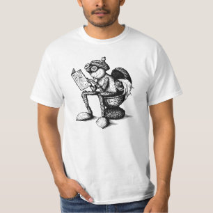 Acorn elf auf der Toilette und lesen T-Shirt