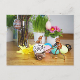 Acorn Elf mit Ostereiern Ostern Postkarte