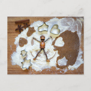 Acorn-Elfen als Schneegel - Weihnachten Postkarte