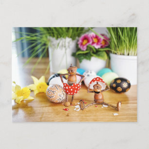 Acorn Elfen mit Ostereiern Ostern Postkarte