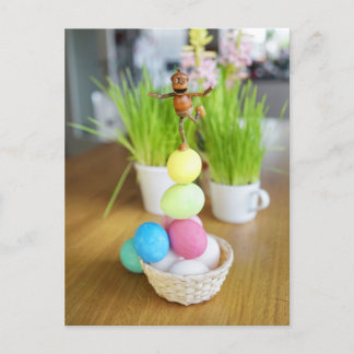 Acorn Elfen mit Ostereiern Ostern Postkarte