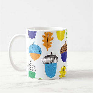 Acorn Herbst: Vintages Blattmuster. Kaffeetasse