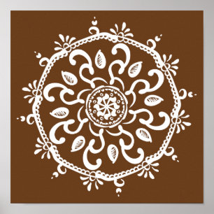 Acorn Mandala Poster