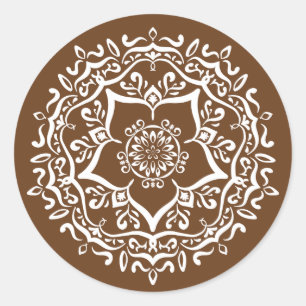 Acorn Mandala Runder Aufkleber