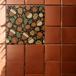 Acorn Pattern Harvest Day Keramik Tile Fliese