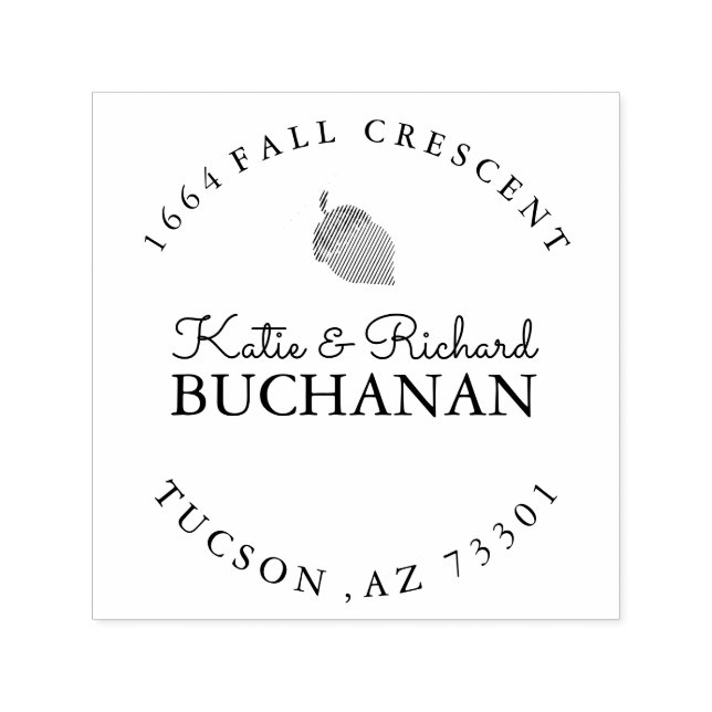 Acorn Rubber Address Briefmarke Permastempel (Design)