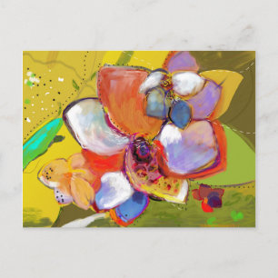 Acorn und Blume Postkarte