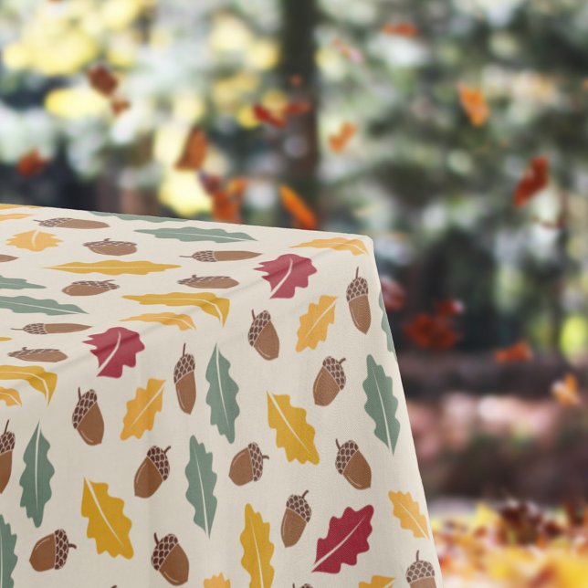 Acorn und Herbstlaub Tischdecke (Acorn & Fall Leaves Tablecloth)