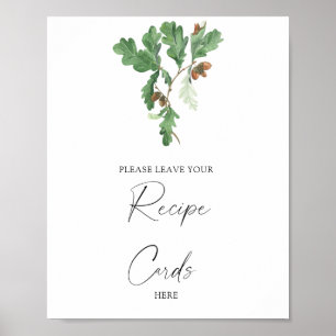 Acorn Zweig - Ihre Rezeptkarte hier Poster