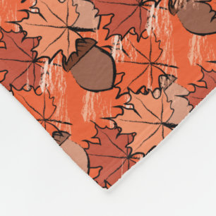 Acorne und Blätter II Fleecedecke