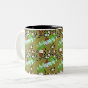 Acorne und Eichen-Blätter. Zweifarbige Tasse