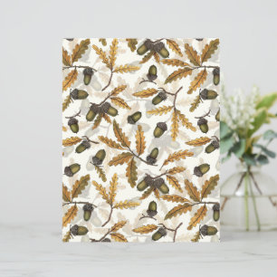Acornes et feuilles de chêne sur blanc