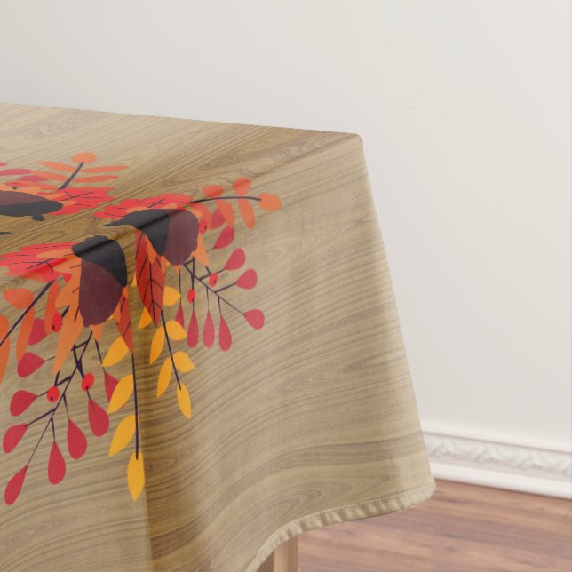 Acorns Autumn Orange Tan Tablecloth Tischdecke (Beispiel)