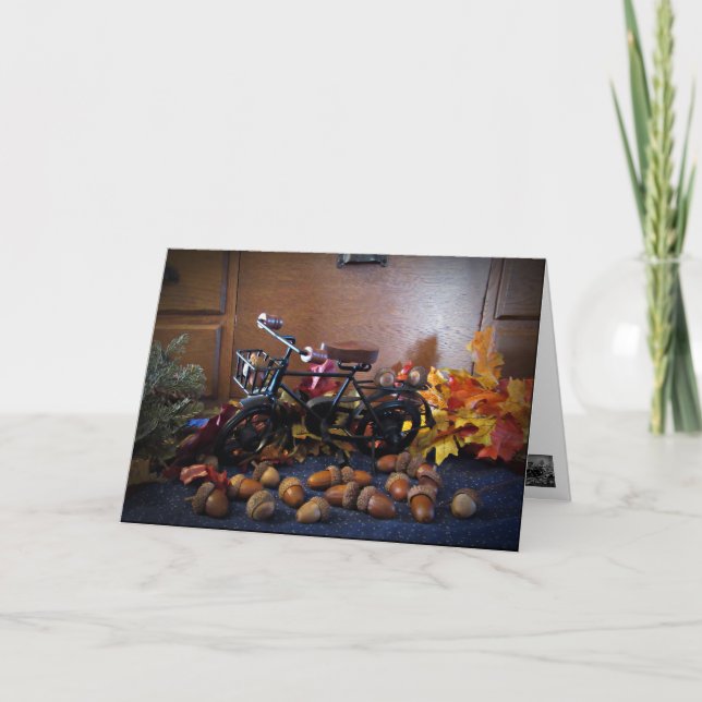 Acorns Freude Herbstfahrt Grußkarte SvG Karte (Vorderseite)