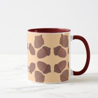Acorns Pattern on Custom Mugs Tasse
