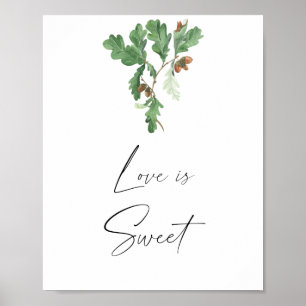 Acornzweig - Liebe ist süß und nimmt eine Leckerei Poster