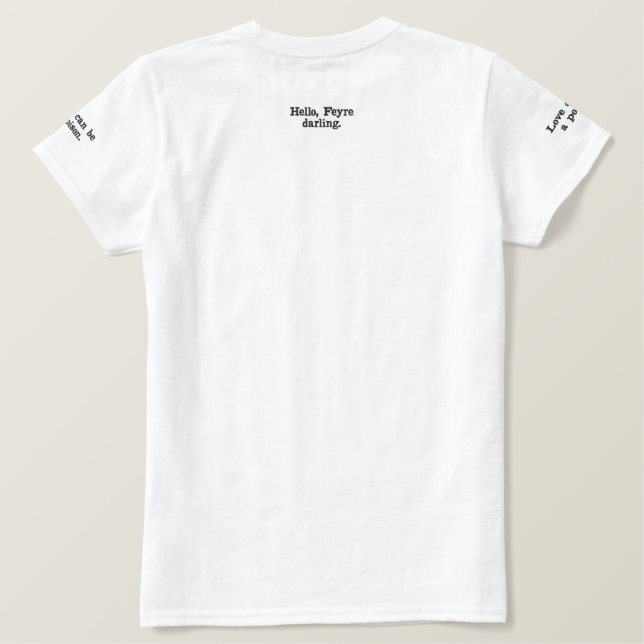 Acotar Qoutes Rhysand Besticktes T-Shirt (Design Rückseite)