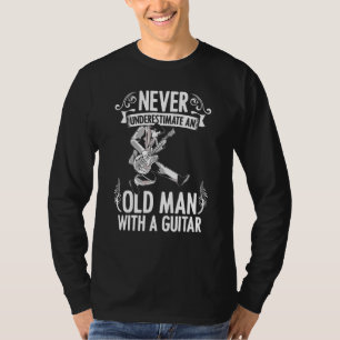 Acoustic Electric Bass Gitarre Alter Typ Gitarrist T-Shirt