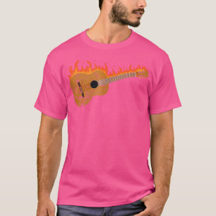 Acoustic Gitarre flaming T-Shirt