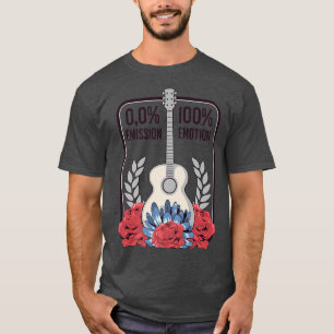Acoustic Gitarre Kleidung RoseFunny Music 100 Emot T-Shirt