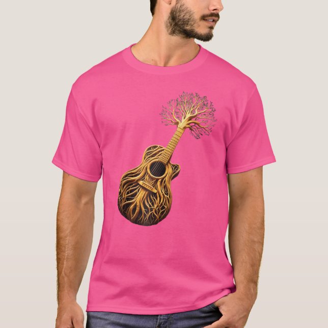 Acoustic Gitarre Shirt Tree of Life Gitarre Player (Vorderseite)